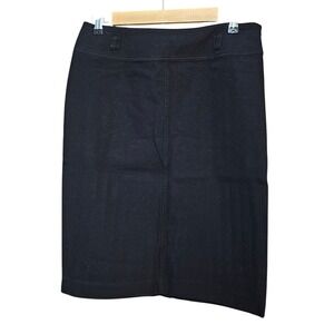 Lauren Ralph Lauren Black Pencil Skirt Size 6 Knee Length Work Career Elegant